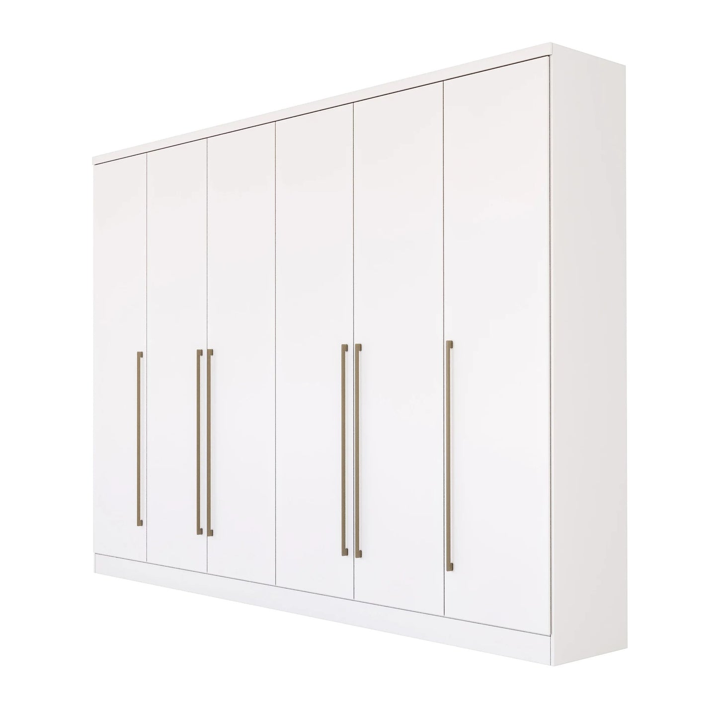 Guarda-Roupa Casal 6 Portas 8 Gavetas 270cm Portugal Branco Neve
