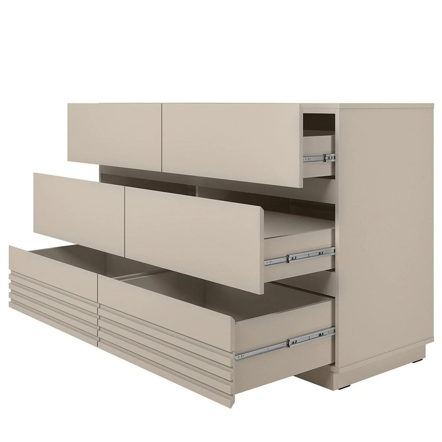 Cômoda 6 Gavetas 135cm Off White Samambaia