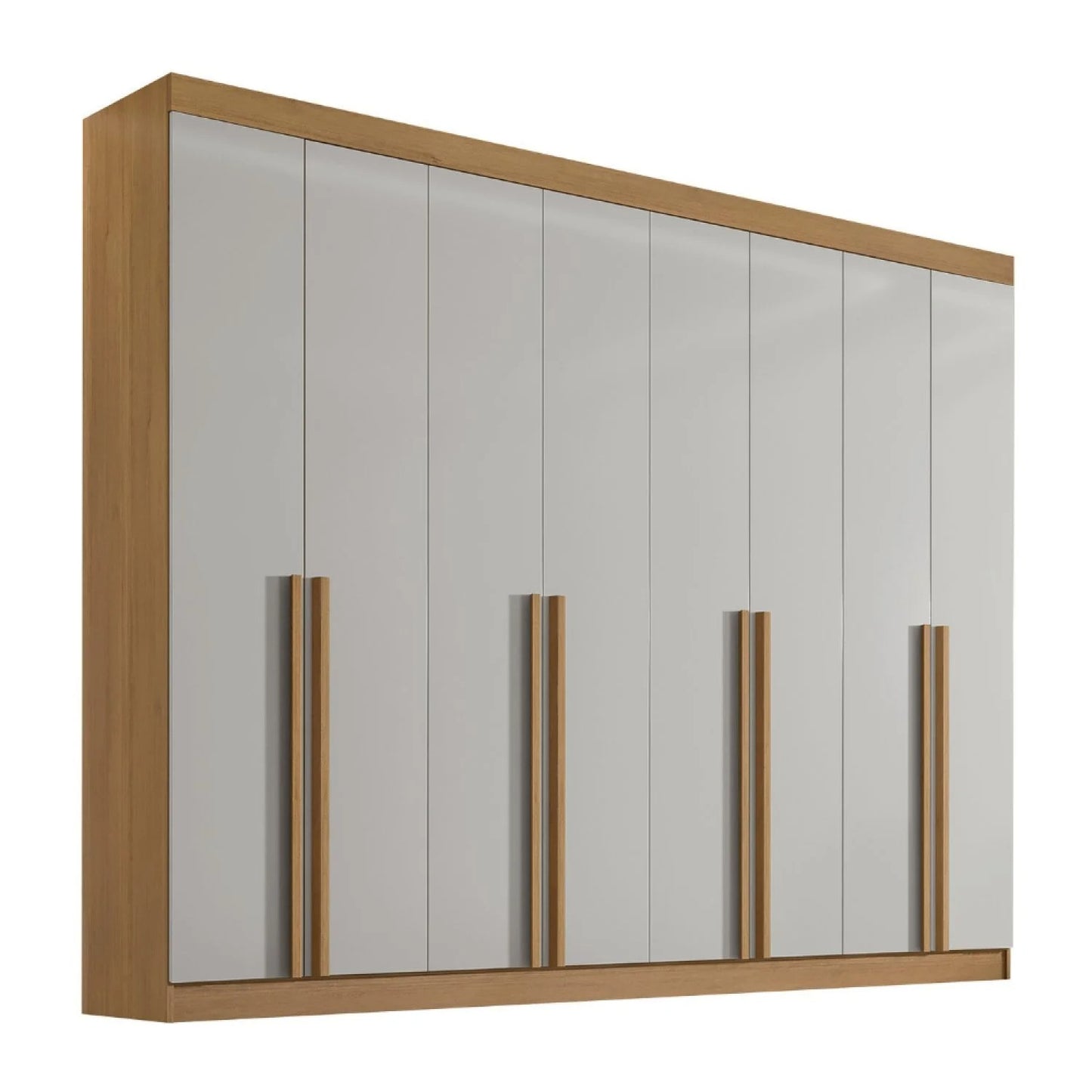 Guarda-Roupa Casal 8 Portas e 8 Gavetas Império 100% MDF Cinamomo/Off White